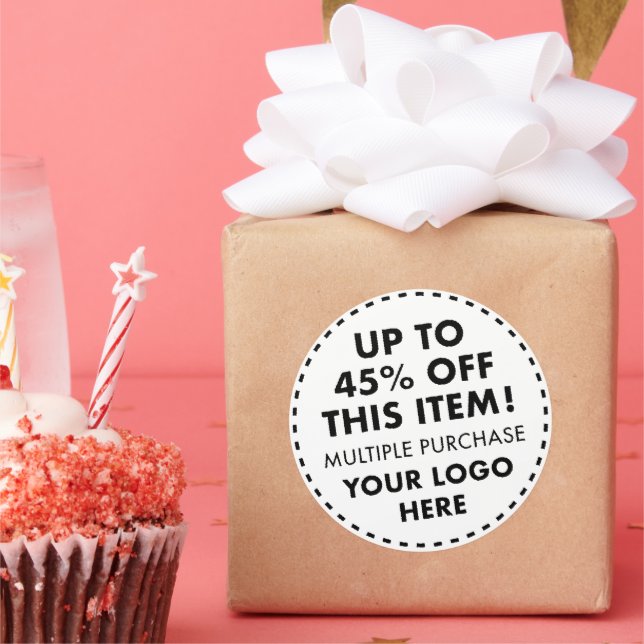 6 Autocollants Ronds Personnalisés 45% de réductio (Fête)