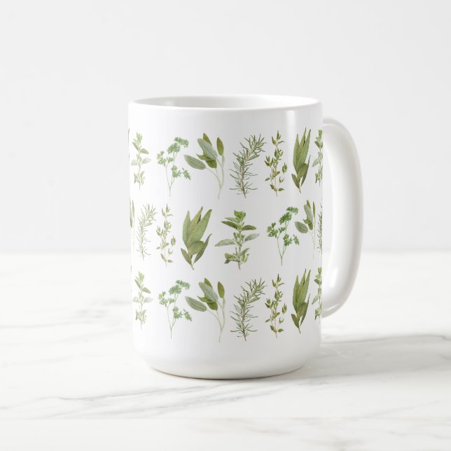 6 FRESH HERBS Grand Mug Blanc (totalité) (Devant droit)