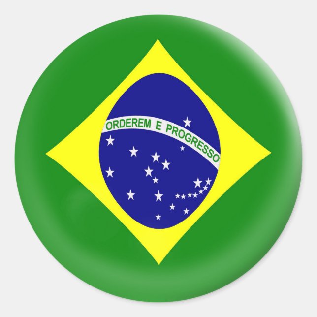 6 gros autocollants drapeau brésilien Brasil (Devant)