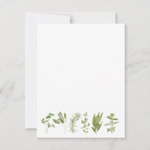 6 HERBES FRAÎCHES 4,25 x 5,5 Carte à plat vide