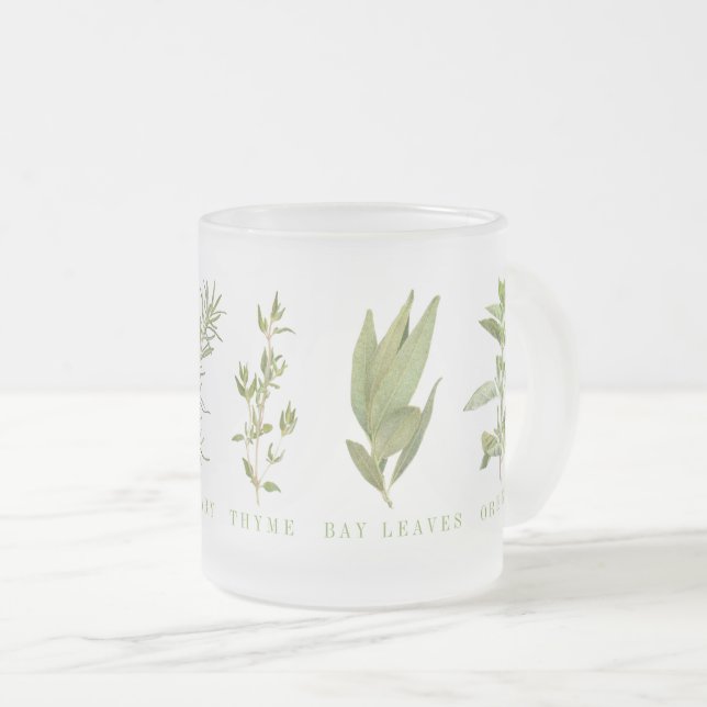6 HERBES FRAÎCHES Tasse de verre congelé (Devant droit)