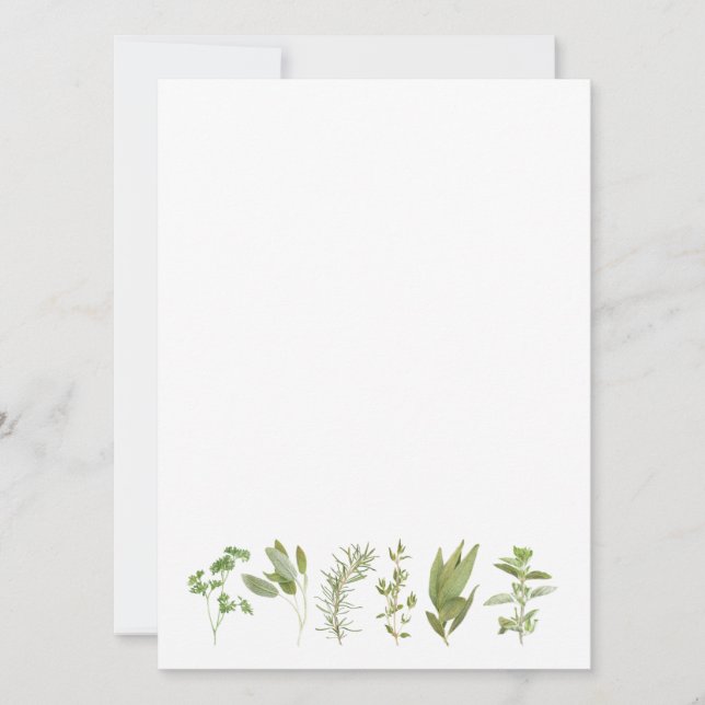 6 HERBES FRESH 5.5x7.5 Carte Plate Vierge (Devant)