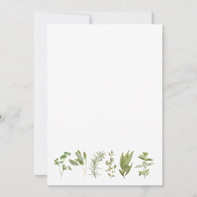 6 HERBES FRESH 5x7 Carte Plate Vierge (Devant)