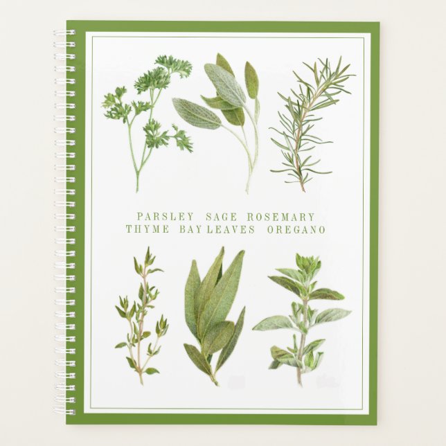6 HERBES FRESH 8.5x11 Planificateur / Vert (Devant)