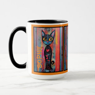 6 Mug personnalisé Kitty Abstrait