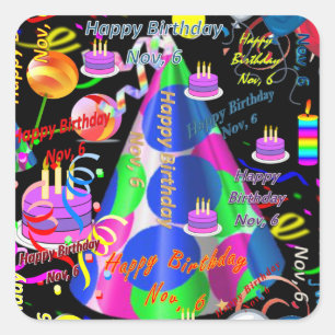 6 novembre Stickers Anniversaires de enfants