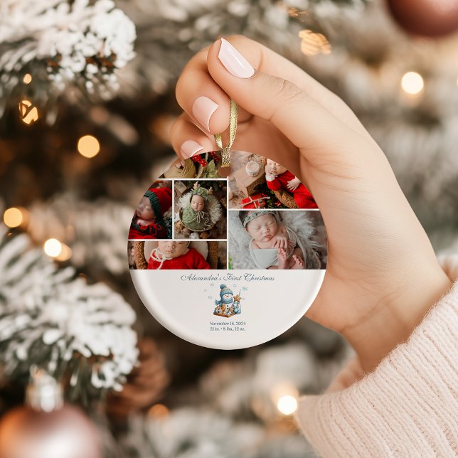 6 Photo Annonce de naissance pour le premier Noël (Créateur téléchargé)