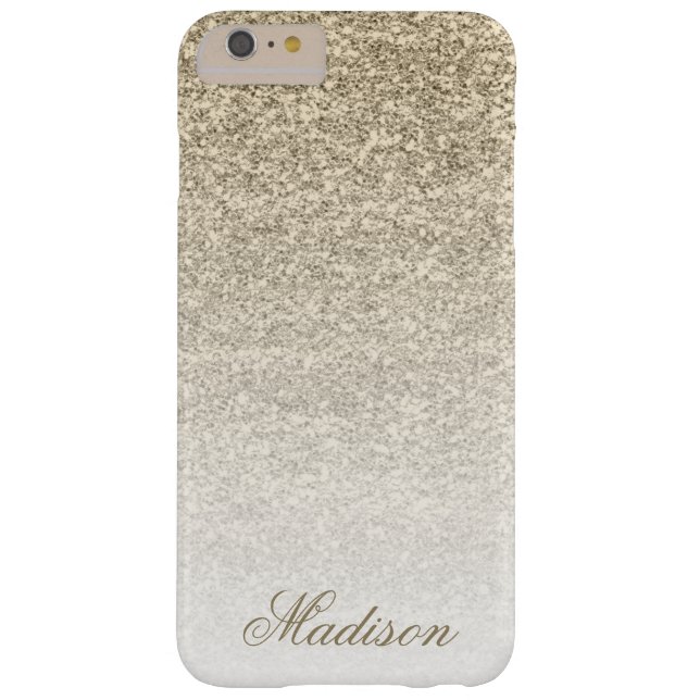 6 Plus Barely There Ombre Gold Parties scintillant iPhone 6+ Coque (Dos)