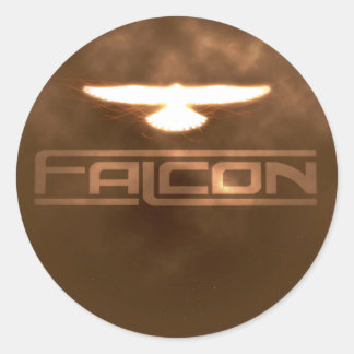 6 Stickers en vinyle Falcon 3"