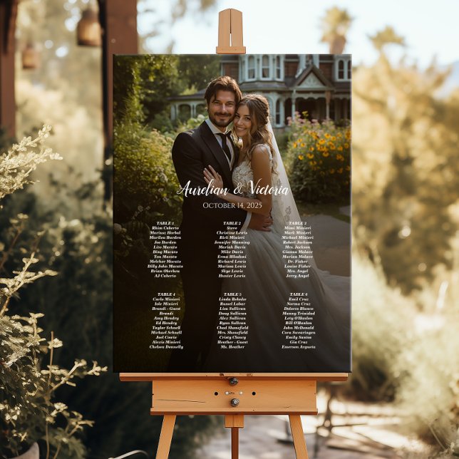 6 tables élégant tableau de sièges mariage photo (Créateur téléchargé)