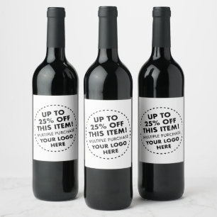 6 x Étiquettes de vin sur mesure 25% de réduction