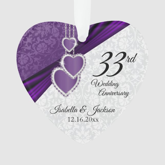 6e / 33e / 47e Anniversaire de Mariage Améthyste (devant)