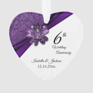 6e Amethyst Purple Mariage Anniversaire Keepsaké
