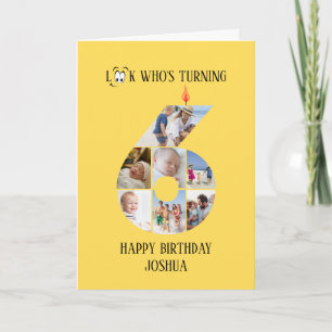 6e anniversaire Carte photo