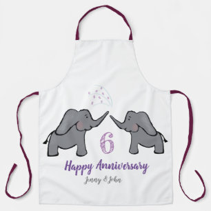 6e anniversaire de mariage de fer tablier d'élépha