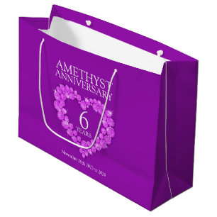 6e anniversaire mariage améthyste photo sac violet