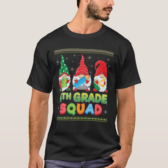 6E Classe Gnomes de Noël de l'équipe Sixième Sweat (Devant)