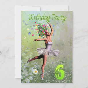 6e invitation de fête d'anniversaire