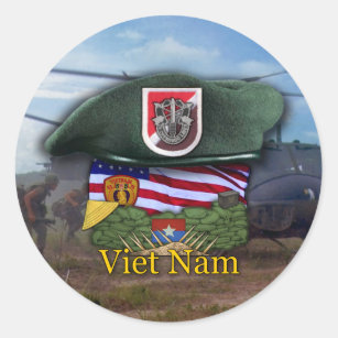 6ème Autocollant du Vietnam de bérets verts de