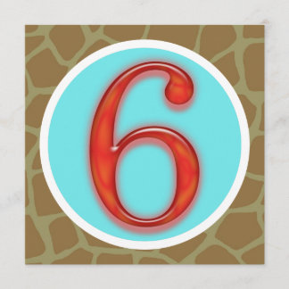 6ème invitation personnalisée d'anniversaire