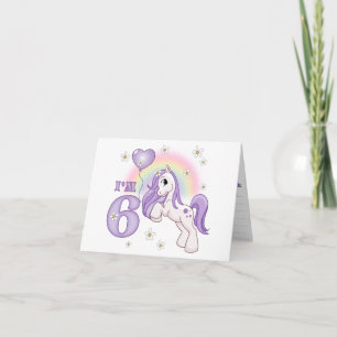 6èmes invitations d'anniversaire de joli poney