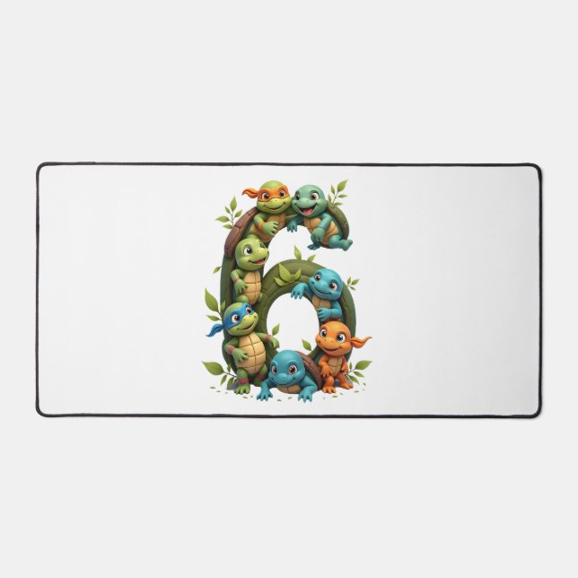 6th Birthday Sea Turtle Tortoise Theme Party 6 Yea (Recto)