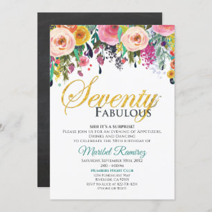 70 Anniversaire Fabuleux Invitation