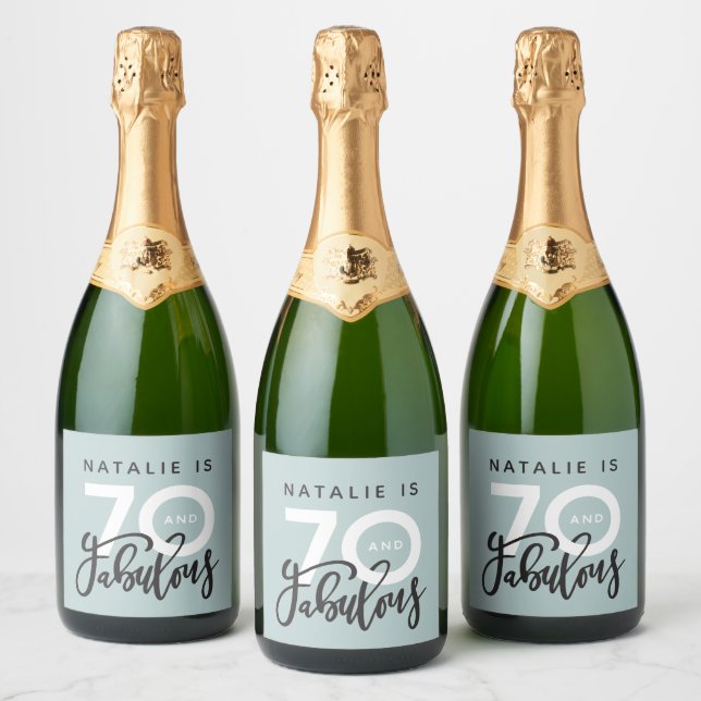 70 et fabuleux étiquette de fête d'anniversaire (Bouteilles)