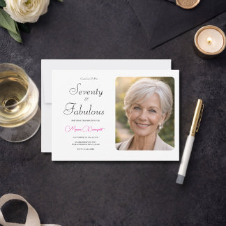70 et Fabuleux  Photo Invitation Anniversaire 70 a