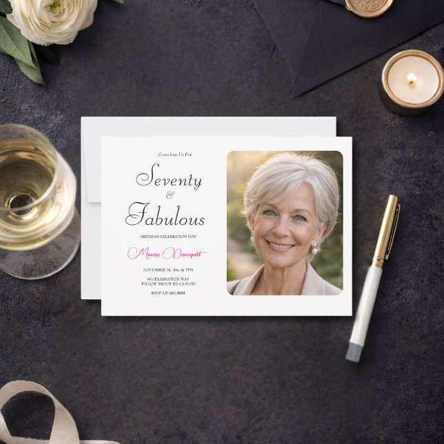 70 et Fabuleux  Photo Invitation Anniversaire 70 a (Créateur téléchargé)
