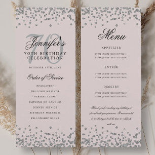 70 Programme Anniversaire Menu Merci U Silver Blus