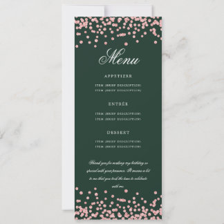 70 Programme d'anniversaire Menu Merci U Rose Gold