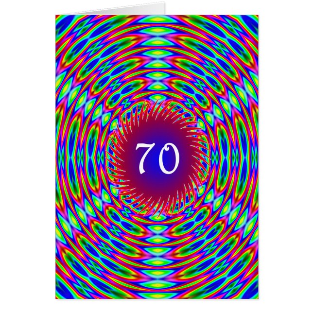70e anniversaire Abstrait Trippy Swirls (Devant)