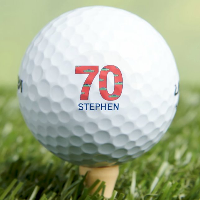 70e anniversaire balles de golf 70 ans voitures in (Créateur téléchargé)
