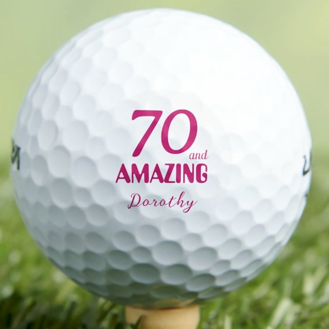 70e anniversaire balles de golf nom personnalisé 7 (Créateur téléchargé)
