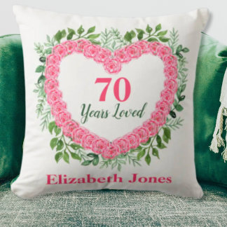 70e anniversaire Coussin - 70 ans Loved Design