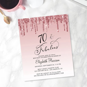 70e anniversaire de fête Budget Rose Gold Pink Par