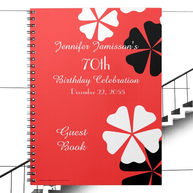 70e anniversaire de la fête Livre d'invités Carnet (Créateur téléchargé)
