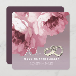 70e anniversaire du Mariage Invitations