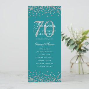 70e Anniversaire du programme Silver Confetti Turq