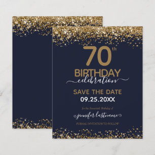 70e anniversaire Enregistrer la date Invitation bu
