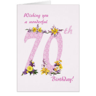 70e anniversaire Fleur numéros décorés