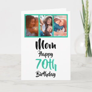 70e anniversaire heureux Maman carte photo collage