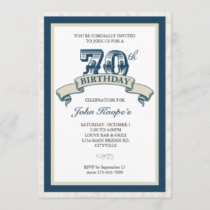 70e anniversaire Invitation