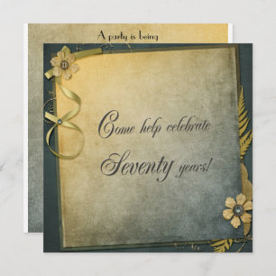 70e anniversaire Invitation à l'ancienne