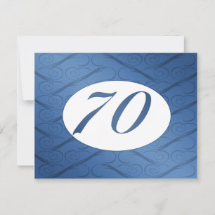 70e anniversaire Invitation (bleu)