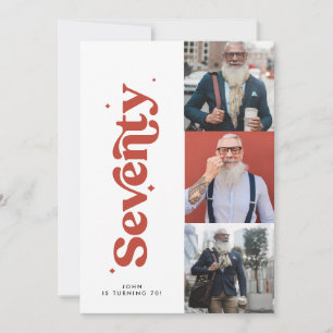 70e anniversaire invitation moderne minimaliste ph