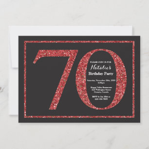 70e anniversaire Invitation Parties scintillant ro