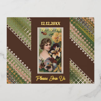 70e anniversaire Invitation personnalisée Beautés