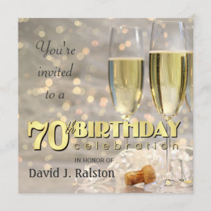 70e anniversaire - Invitations personnalisées